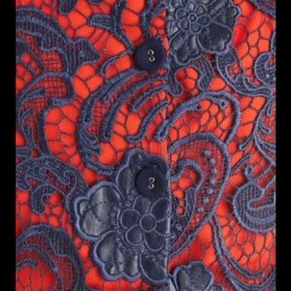 Eva Franco Mira Midi Dress with Lace NWT Fit & Flare - Picture 4 of 4